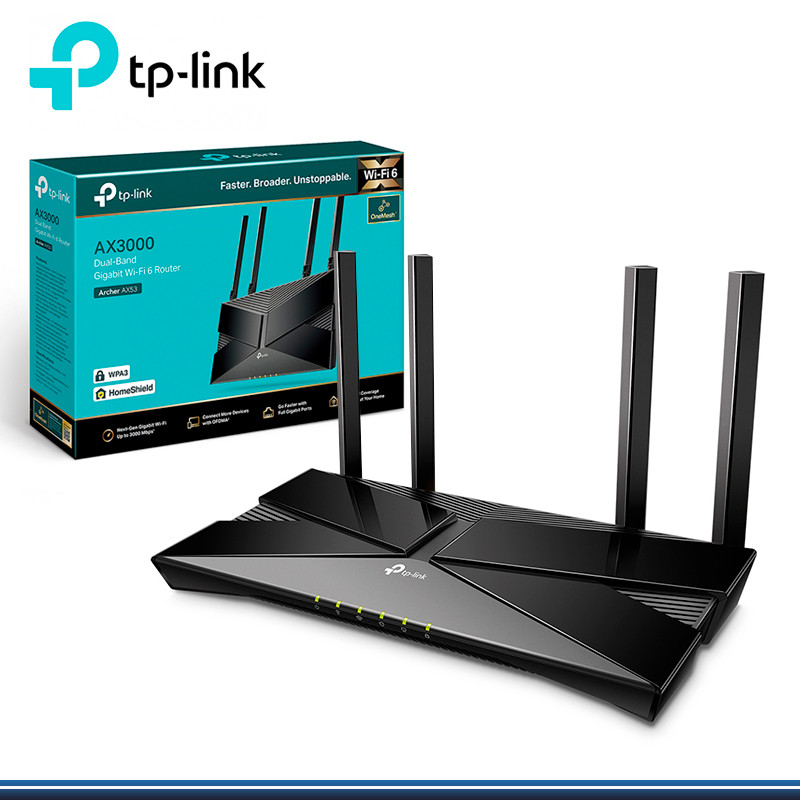 ROUTER TP-LINK ARCHER AX53 AX 3000 DUAL BAND GIGABIT WI-FI 6 ...